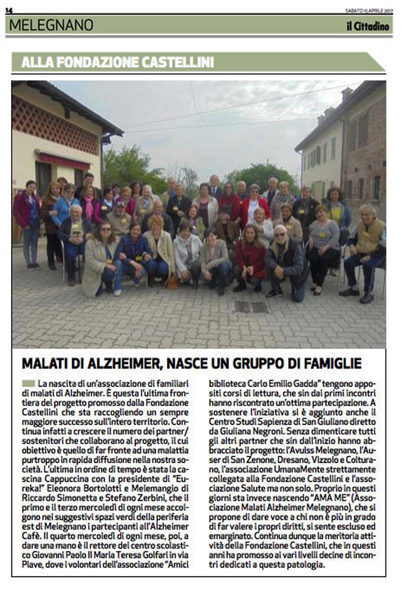 Fondazione per l’Alzheimer a Cascina Cappuccina
