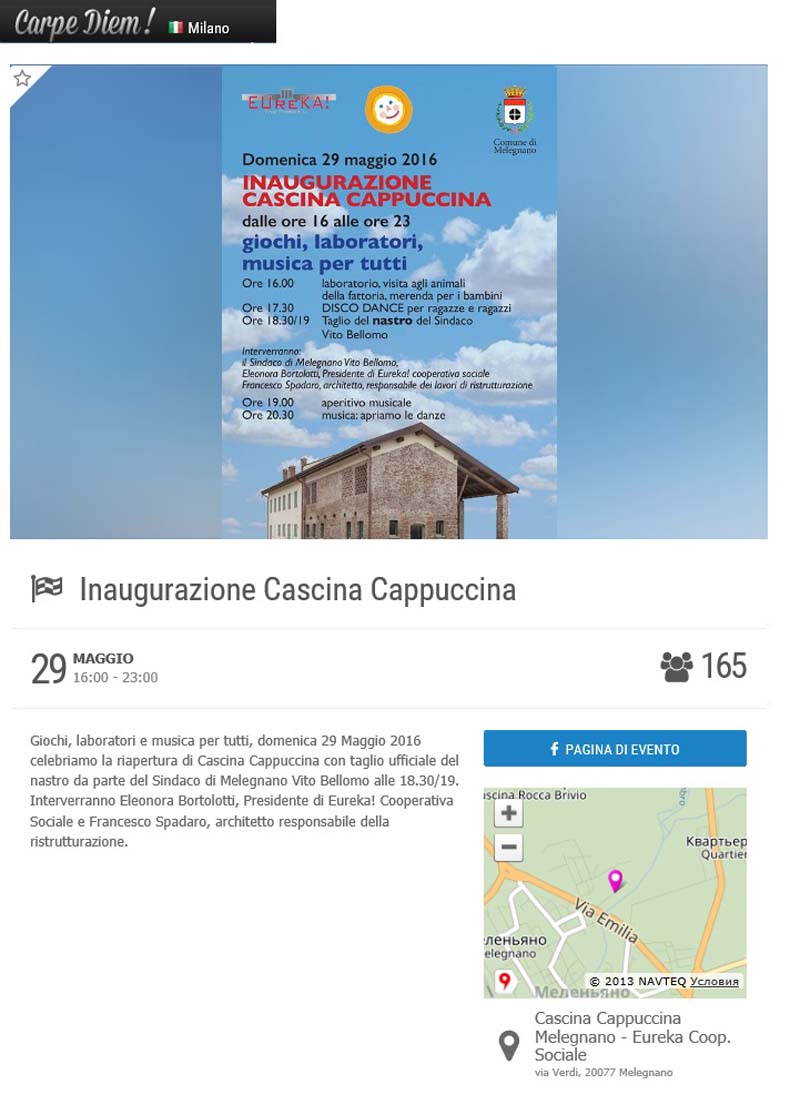 Inaugurazione Cascina Cappuccina