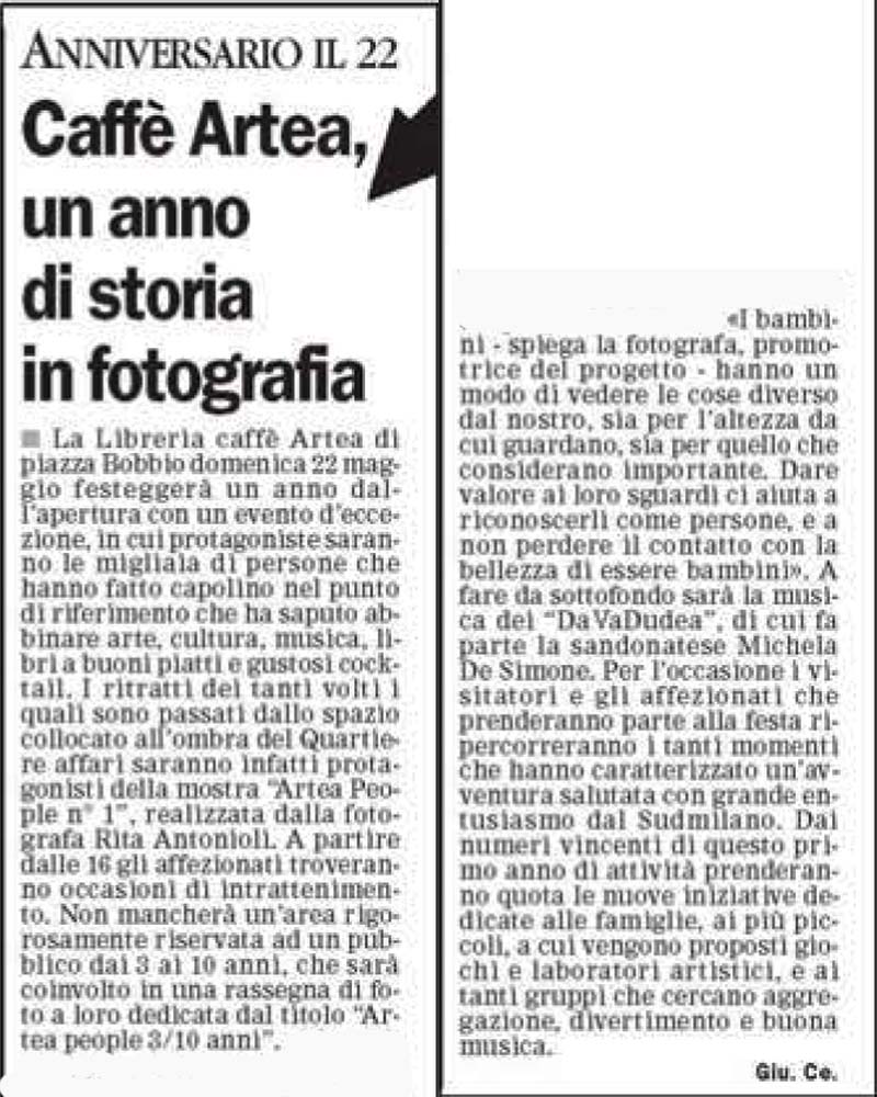 Caffè Artea, un anno di storia in fotografia