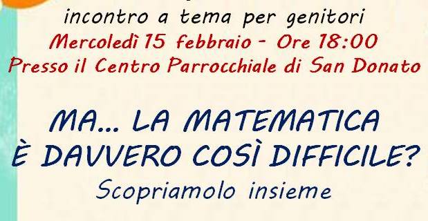 COSS: Incontro sull'apprendimento della matematica