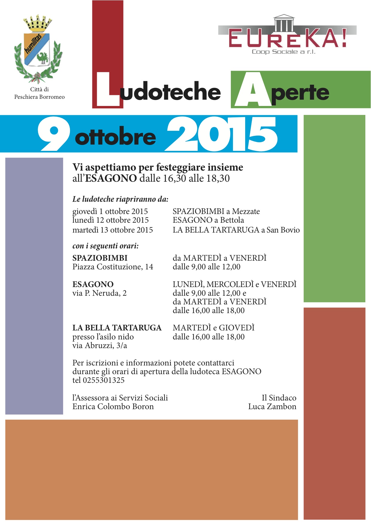 Riapertura ludoteche di Peschiera Borromeo