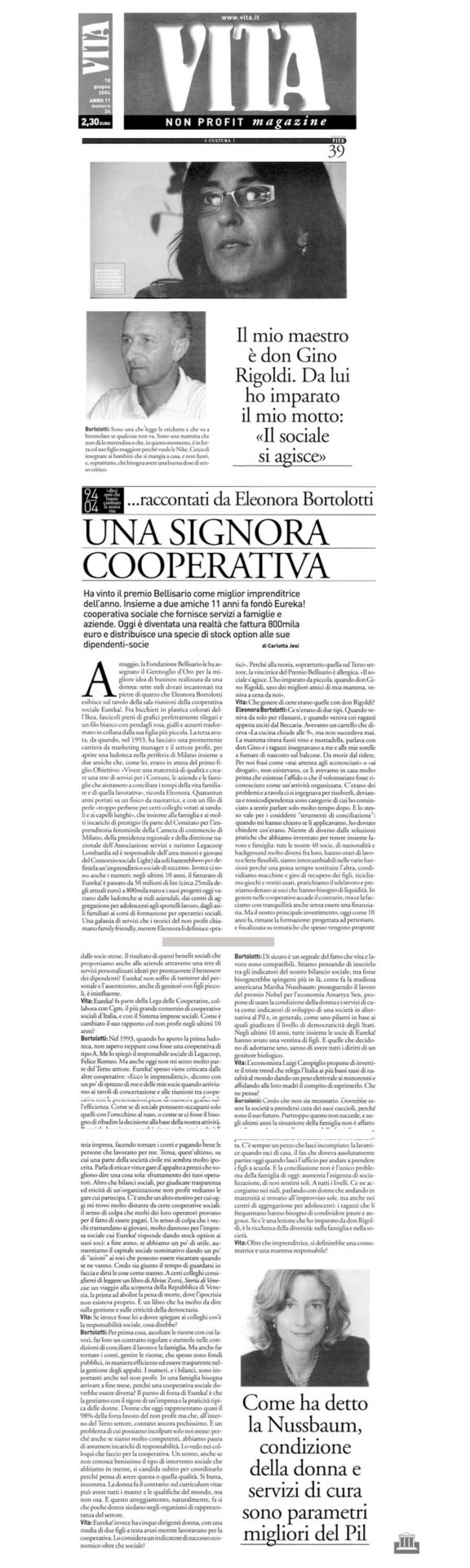 Una signora cooperativa