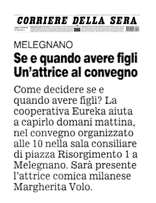 Se e quando avere figli. Un’attrice al convegno