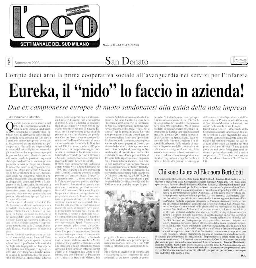 Eureka!, il “nido” lo faccio in azienda! Chi sono Laura ed Eleonora Bortolotti