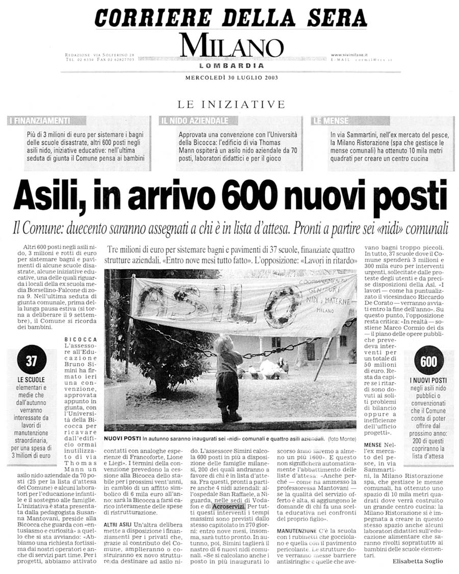 Asili, in arrivo 600 nuovi posti