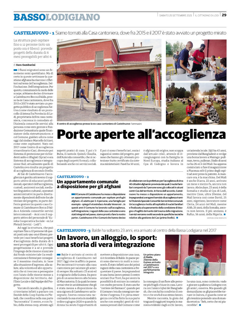 Porte aperte all’accoglienza