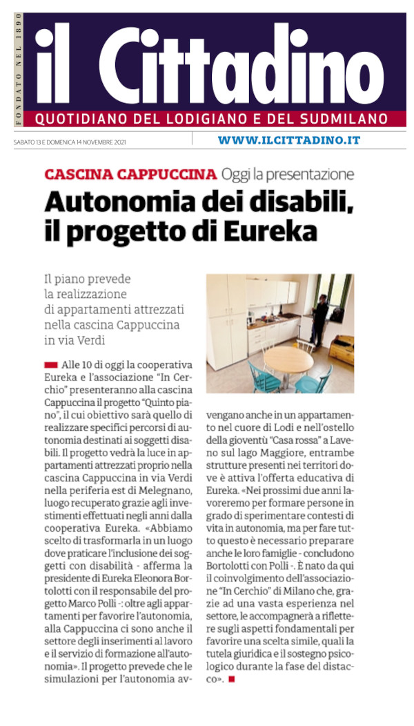 Autonomia dei disabili, il progetto di Eureka