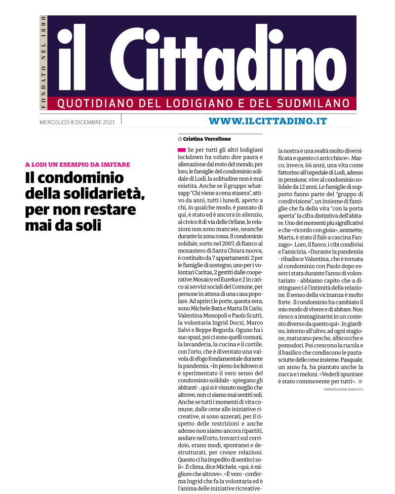 Il condominio della solidarietà