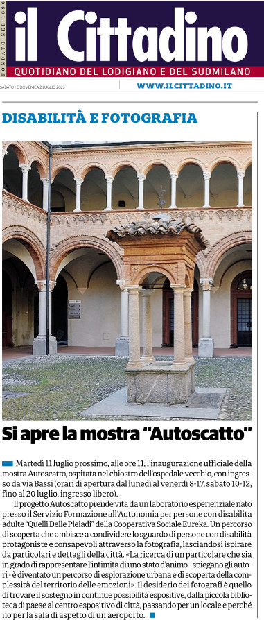 Si apre la mostra “Autoscatto”